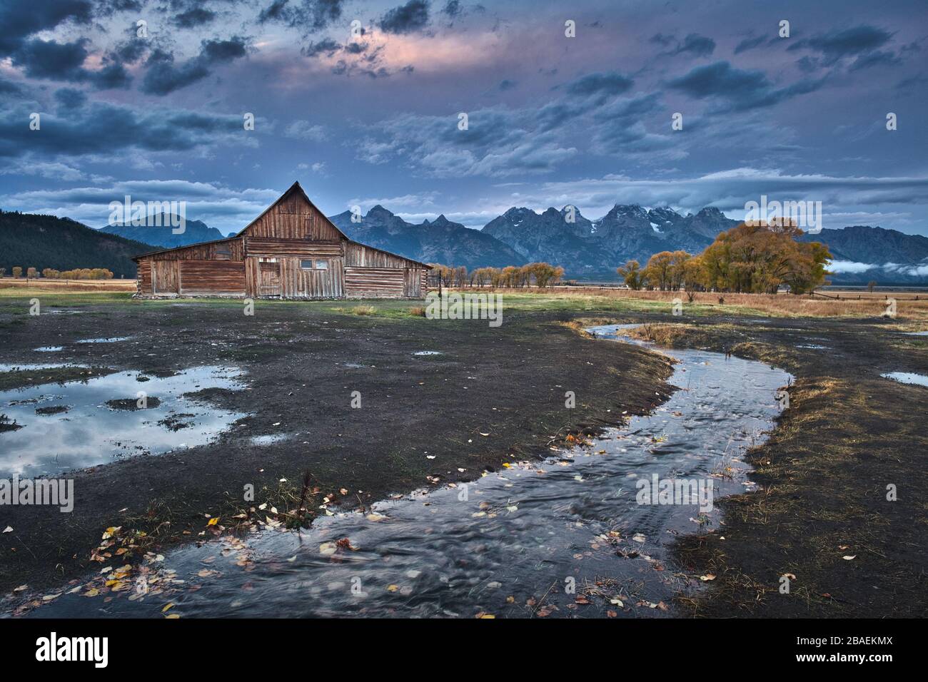 Photo du parc national du Grand Teton au coucher du soleil Banque D'Images