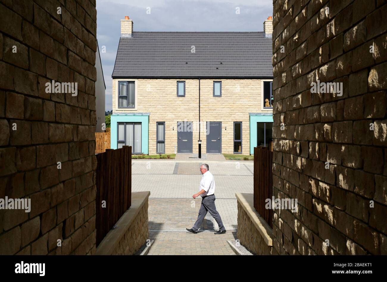 Développement de logements Broadacres à Gilling West dans le Yorkshire du Nord. Photo: Stuart Boulton. Banque D'Images