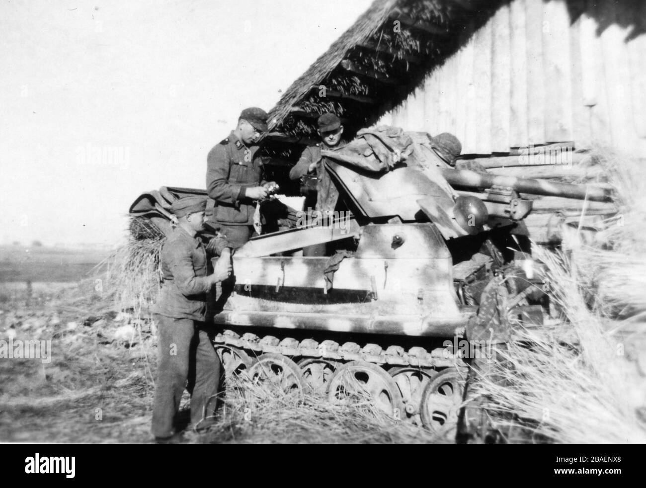 Seconde Guerre mondiale / WWII photo historique sur l'invasion allemande - Waffen SS troopers en URSS - 1942 - 43 Banque D'Images
