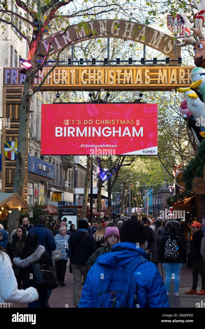 2019 marché de Noël de Birmingham à Francfort, Birmingham, Angleterre Banque D'Images