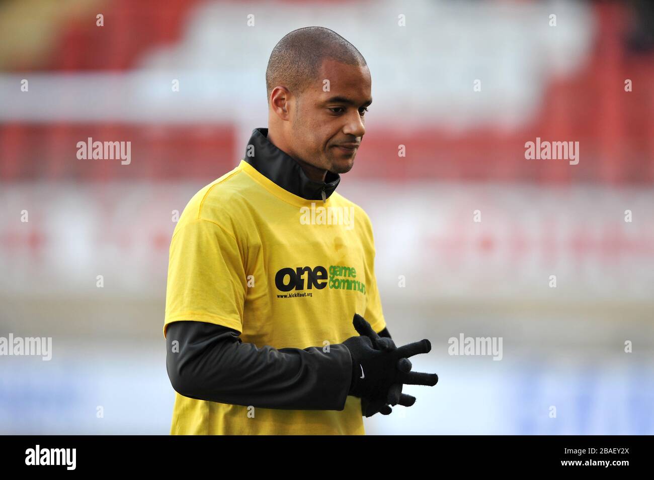David McGoldrick, de Coventry City, pendant la période d'échauffement Banque D'Images