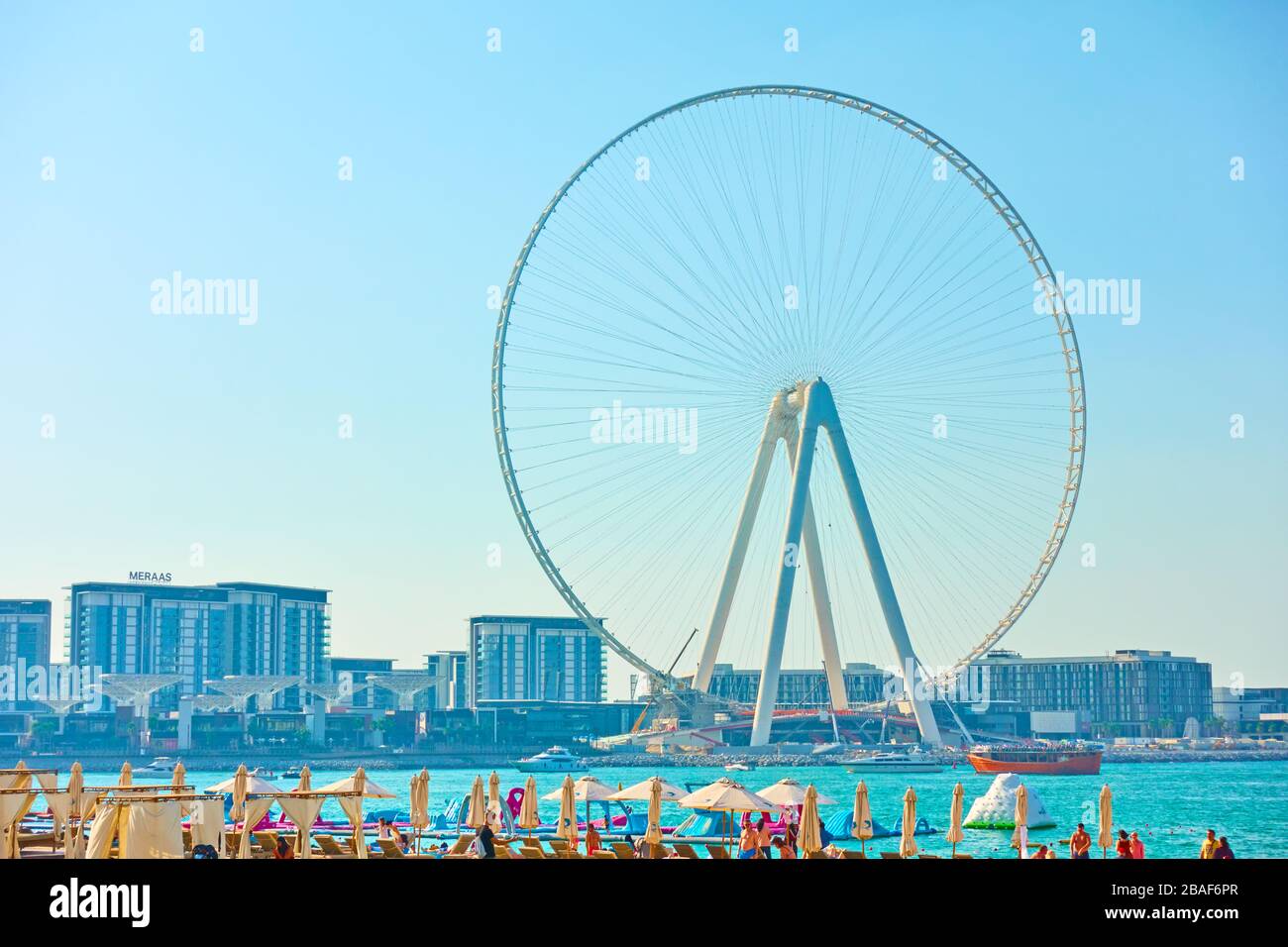 Dubaï, Émirats arabes Unis - 30 janvier 2020: Construction de l'Ain Dubaï - la plus grande roue d'observation des Émirats arabes Unis Banque D'Images