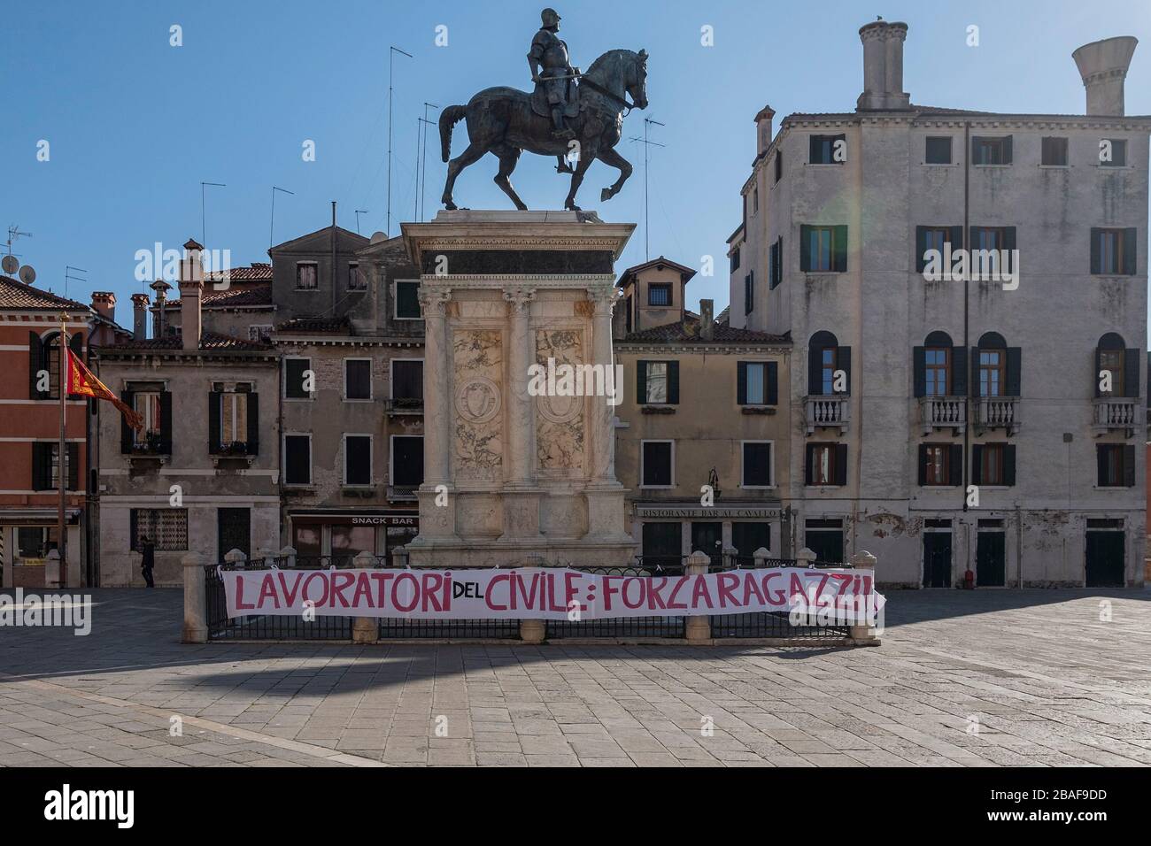 VENISE, ITALIE - 23 MARS : vues de Venise sans peuple pendant le virus corona Banque D'Images