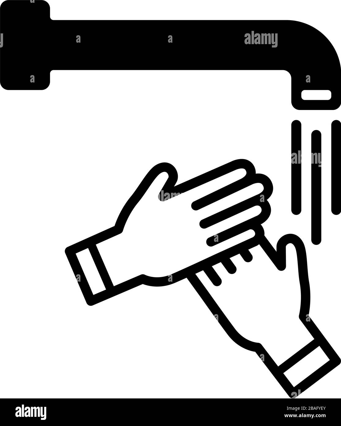 Lavez-vous les mains, illustration vectorielle d'icône. Lavez-vous les mains Illustration de Vecteur