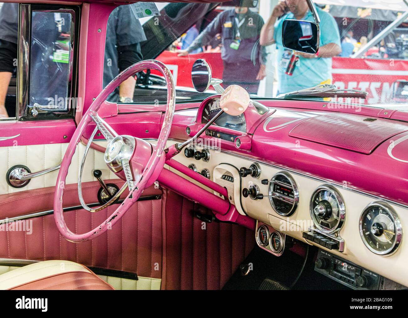 2019 Enchère de Barrett-Jackson Scottsdale, 1955 Ford Crown Victoria Skyliner Banque D'Images