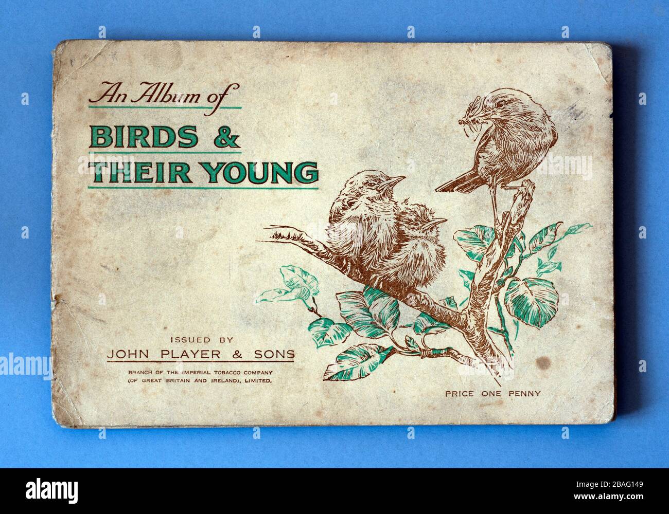 John Player carte de cigarette album couverture, les oiseaux et leurs jeunes Banque D'Images