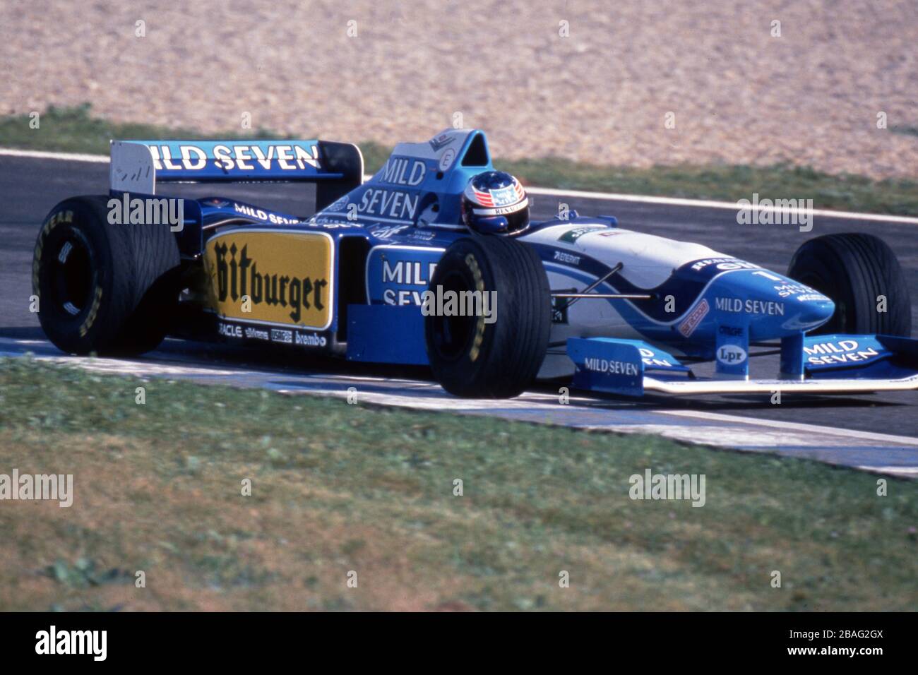 firo: Formule 1, saison 1995 Sport, Motorsport, Formule 1, archive, archive images Team Benetton (1991-1995) Michael Schumacher, Allemagne, a été un pilote de Formule 1 de 1991 à 2006 et 2010 à 2012, Schumacher était 7, sept fois, Formule 1, champion du monde, héros national allemand, a apporté la Formule 1 après l'Allemagne, L'un des plus grands Allemands Michael Schumacher, dans la voiture | usage dans le monde entier Banque D'Images