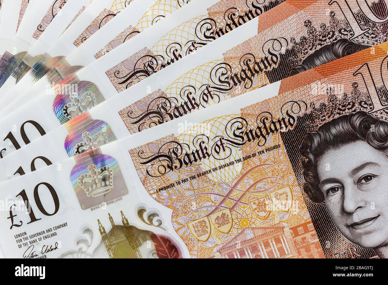 Polymer Bank of England 10 £ notes émises le 14 septembre 2017 Banque D'Images