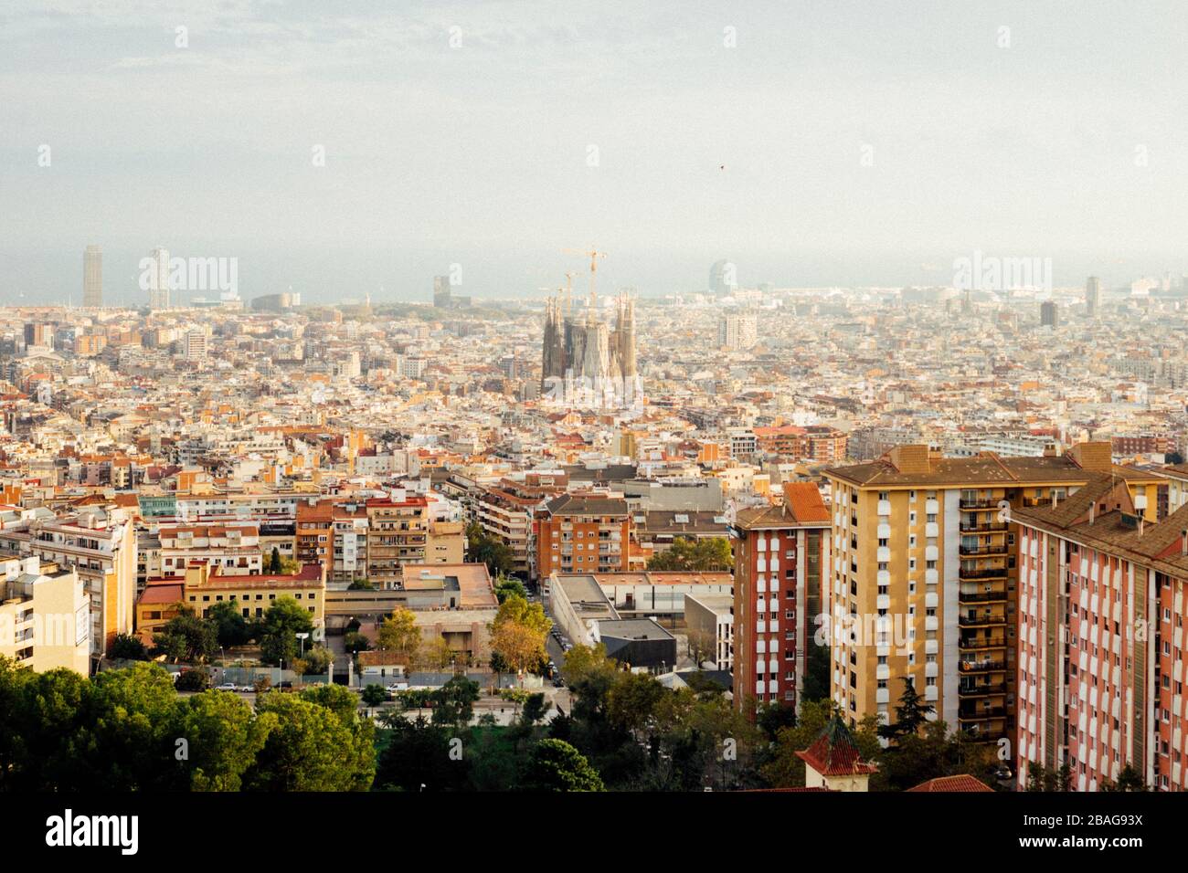 Vue sur la ville de Barcelone Banque D'Images