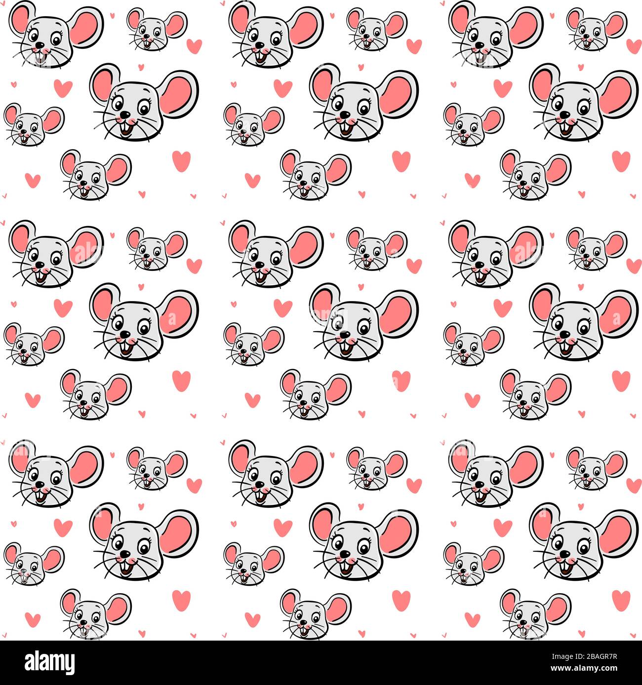 Motif mignonne de la souris, illustration, vecteur sur fond blanc Illustration de Vecteur