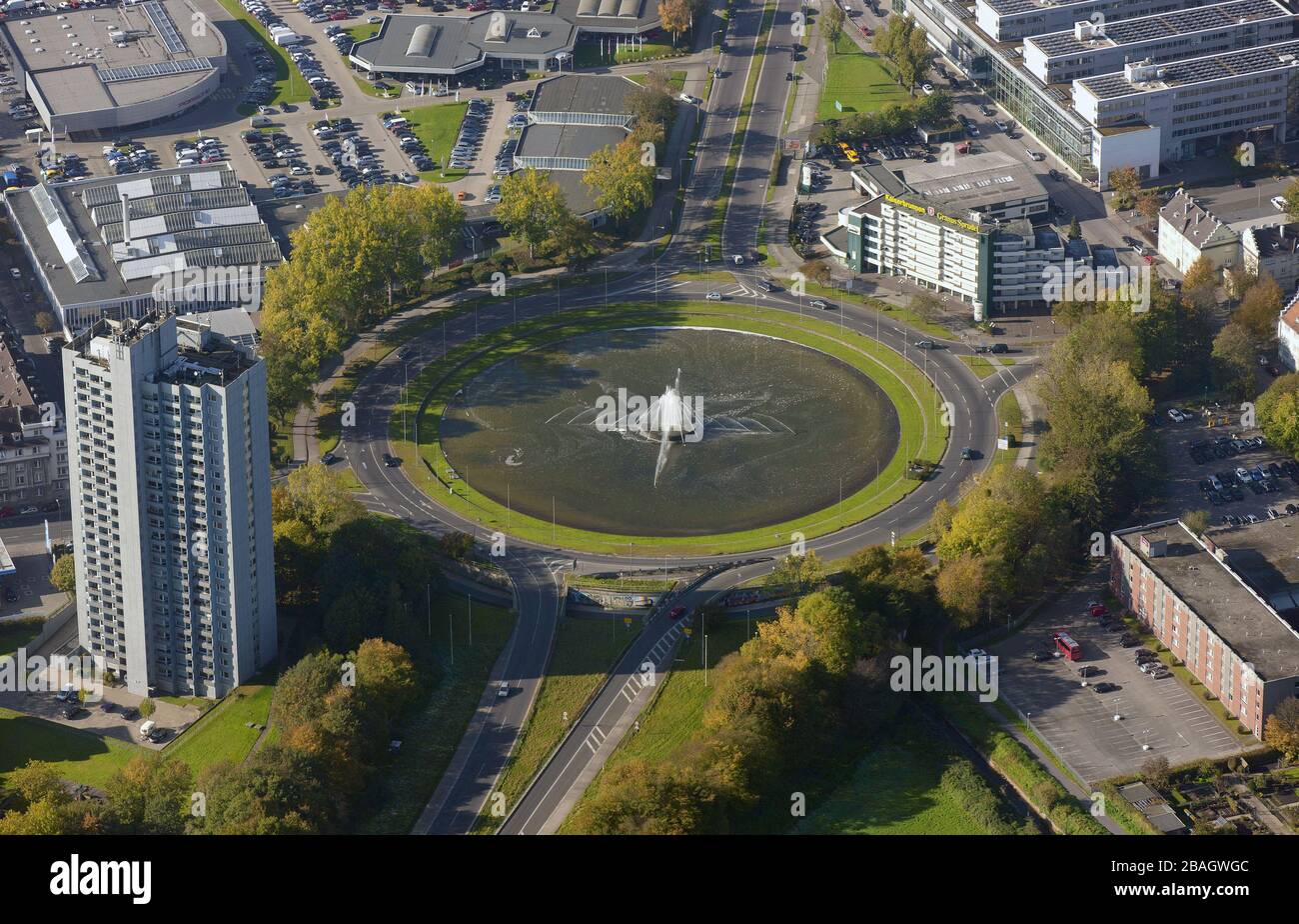 Centre de transport sur la place de l'Europe, Europaplatz, à Aix-la-Chapelle, 22.10.2011, vue aérienne, Allemagne, Rhénanie-du-Nord-Westphalie, Aix-la-Chapelle Banque D'Images