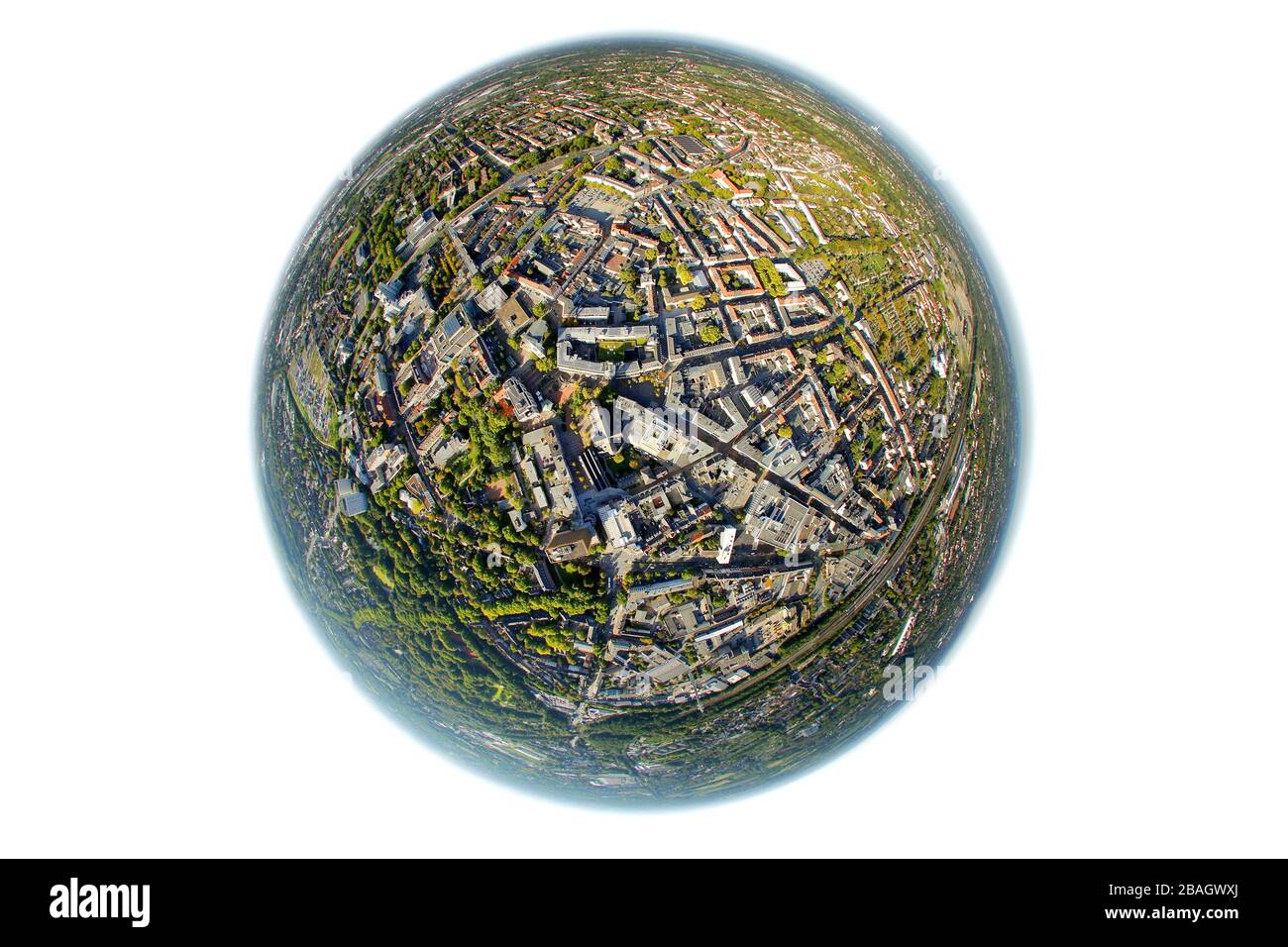 Centre-ville de Gelsenkirchen, 29.09.2011, vue aérienne, Allemagne, Rhénanie-du-Nord-Westphalie, région de la Ruhr, Gelsenkirchen Banque D'Images