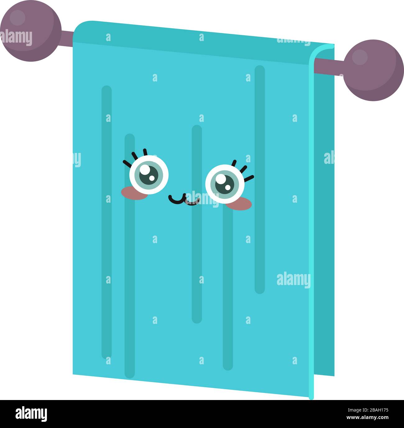 Serviette bleue, illustration, vecteur sur fond blanc Illustration de Vecteur