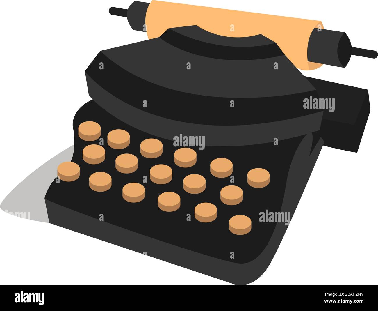 Machine à écrire rétro, illustration, vecteur sur fond blanc Illustration de Vecteur