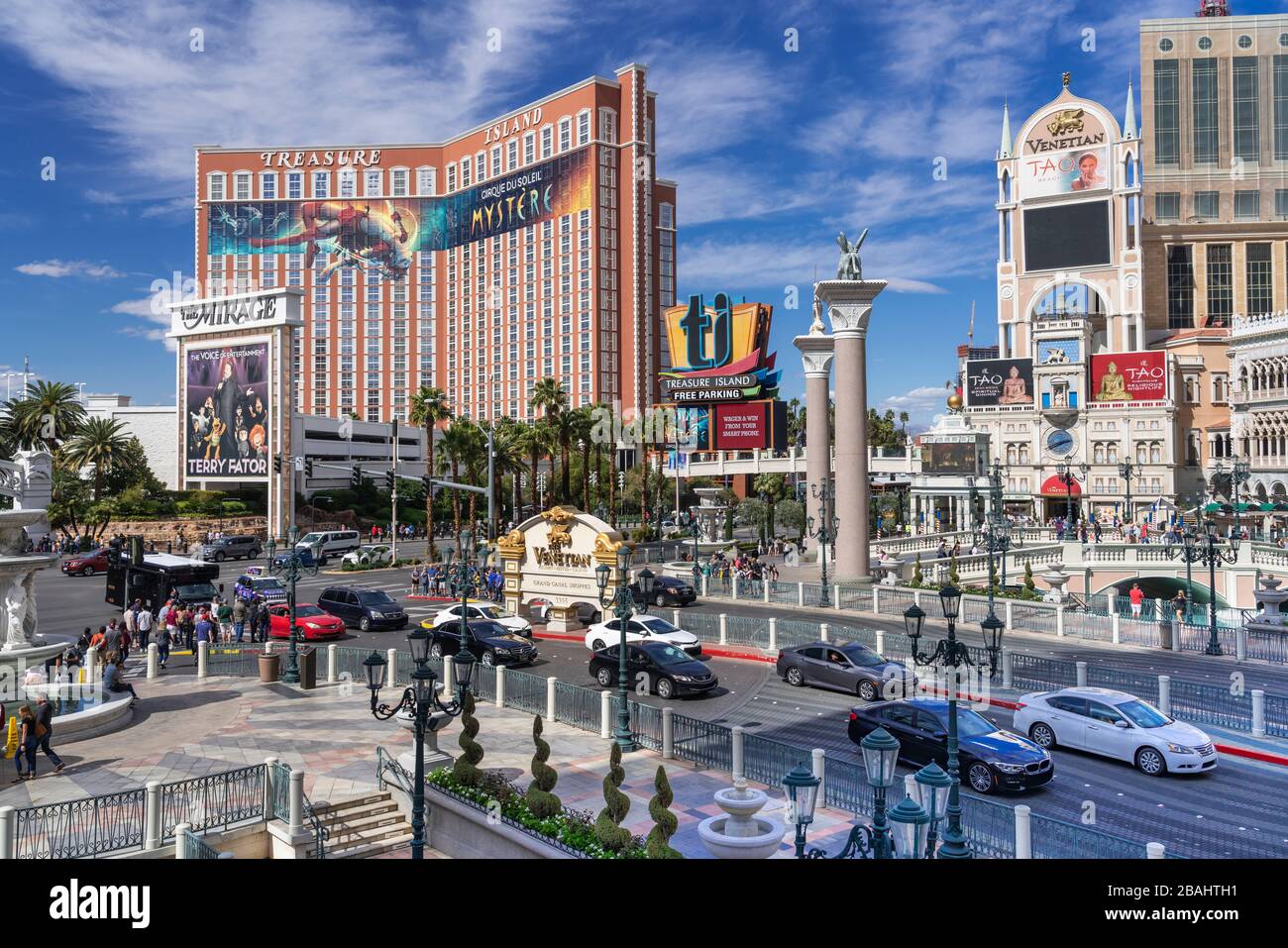 Le complexe hôtelier et casino vénitien le long du Strip de Las Vegas, Nevada, États-Unis. Banque D'Images