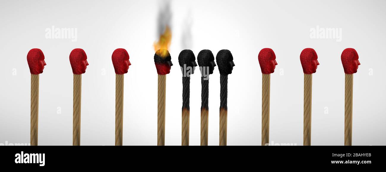 L'idée de distanciation sociale et le contrôle des maladies et la limitation du contact avec les gens pour éviter l'infection du virus de la grippe pour limiter le nouveau coronavirus ou le covid-19. Banque D'Images