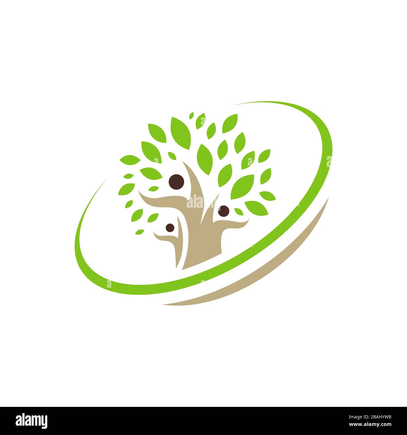 Concept créatif de la famille des arbres humains logo icône illustrations vectorielles Illustration de Vecteur