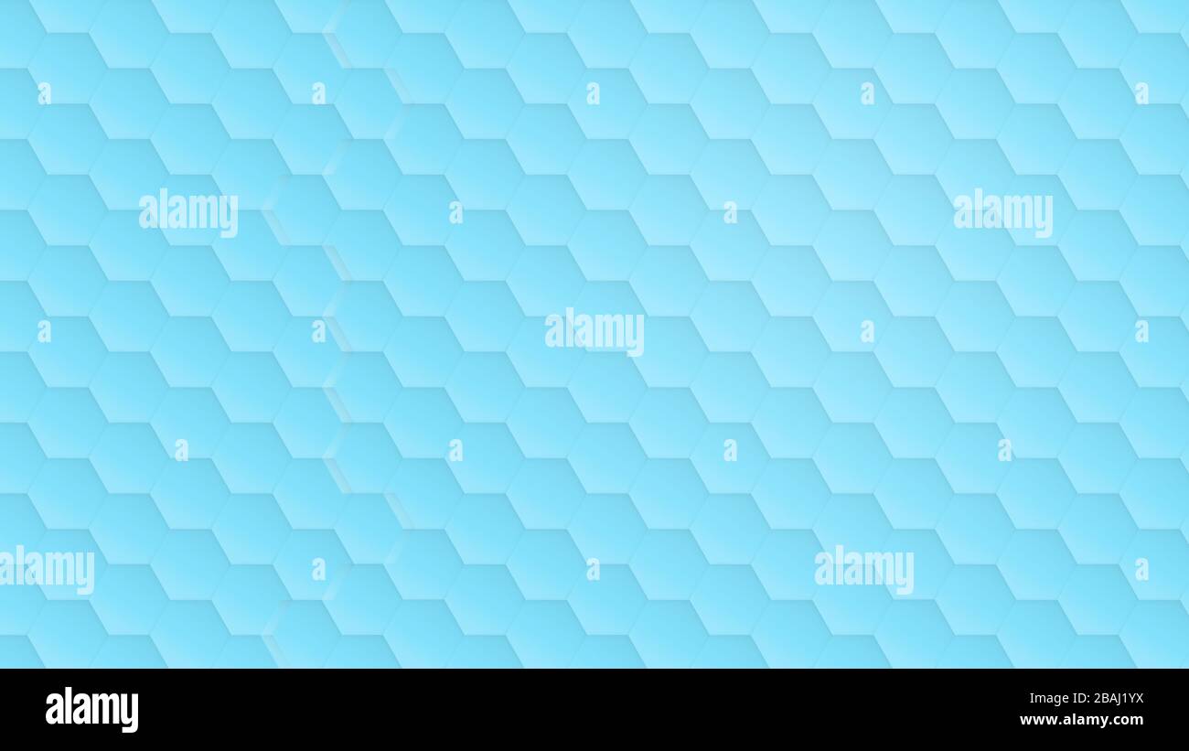 Motif hexagonal transparent sur fond bleu clair et turquoise. Simple abstrait arrière-plan moderne en résolution 4 k. Banque D'Images