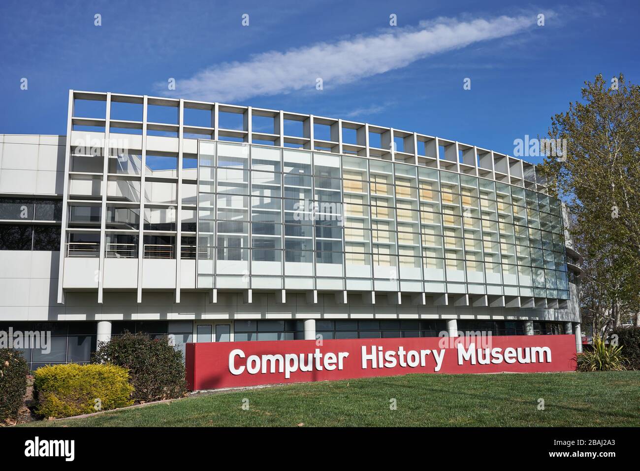 Le musée d'histoire de l'informatique de Mountain View, Californie, présente une exposition qui raconte l'histoire de l'informatique. Banque D'Images