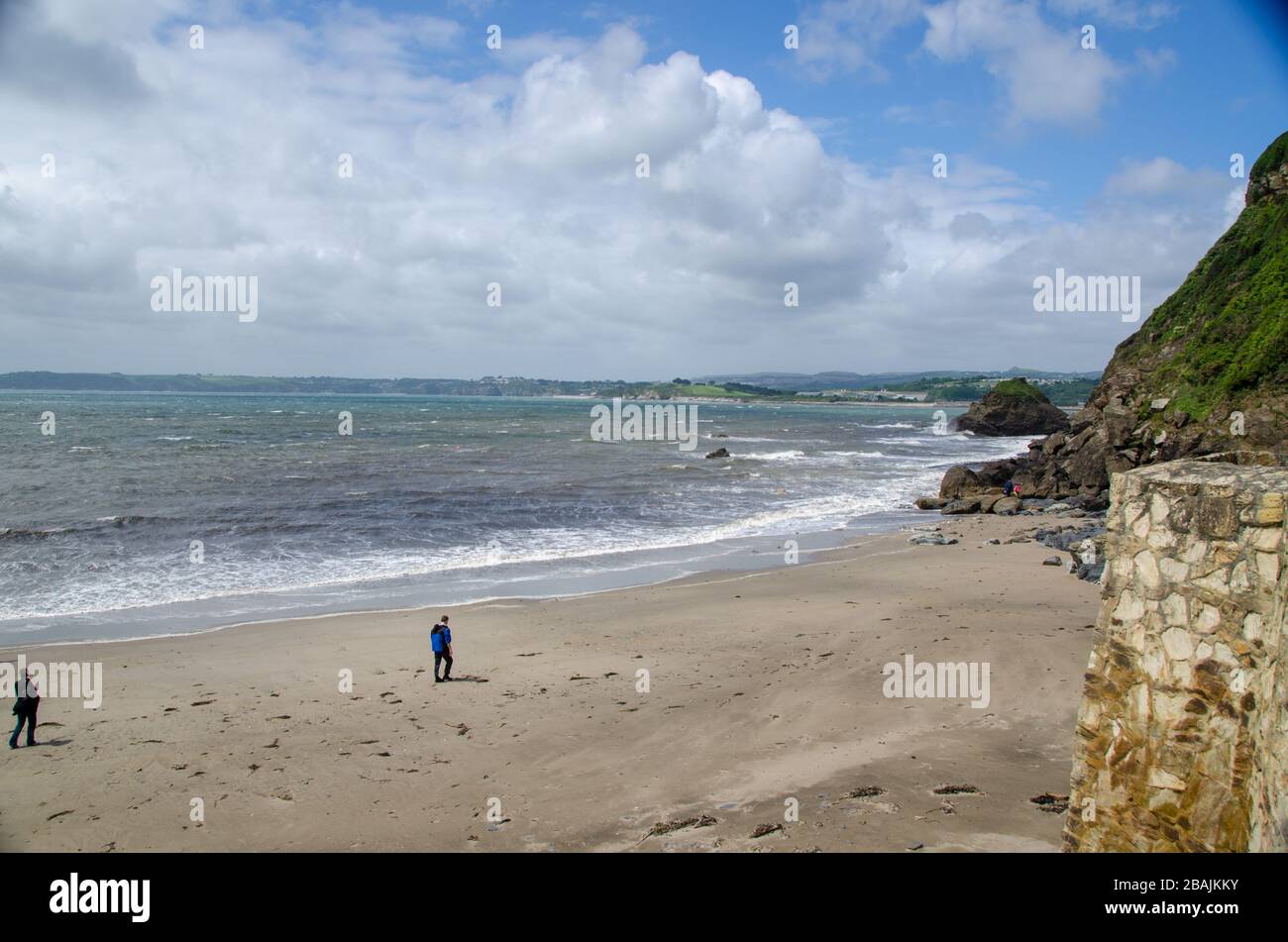 The Rashleigh Inn at Polkerris, par à Cornwall, Angleterre, Royaume-Uni Banque D'Images