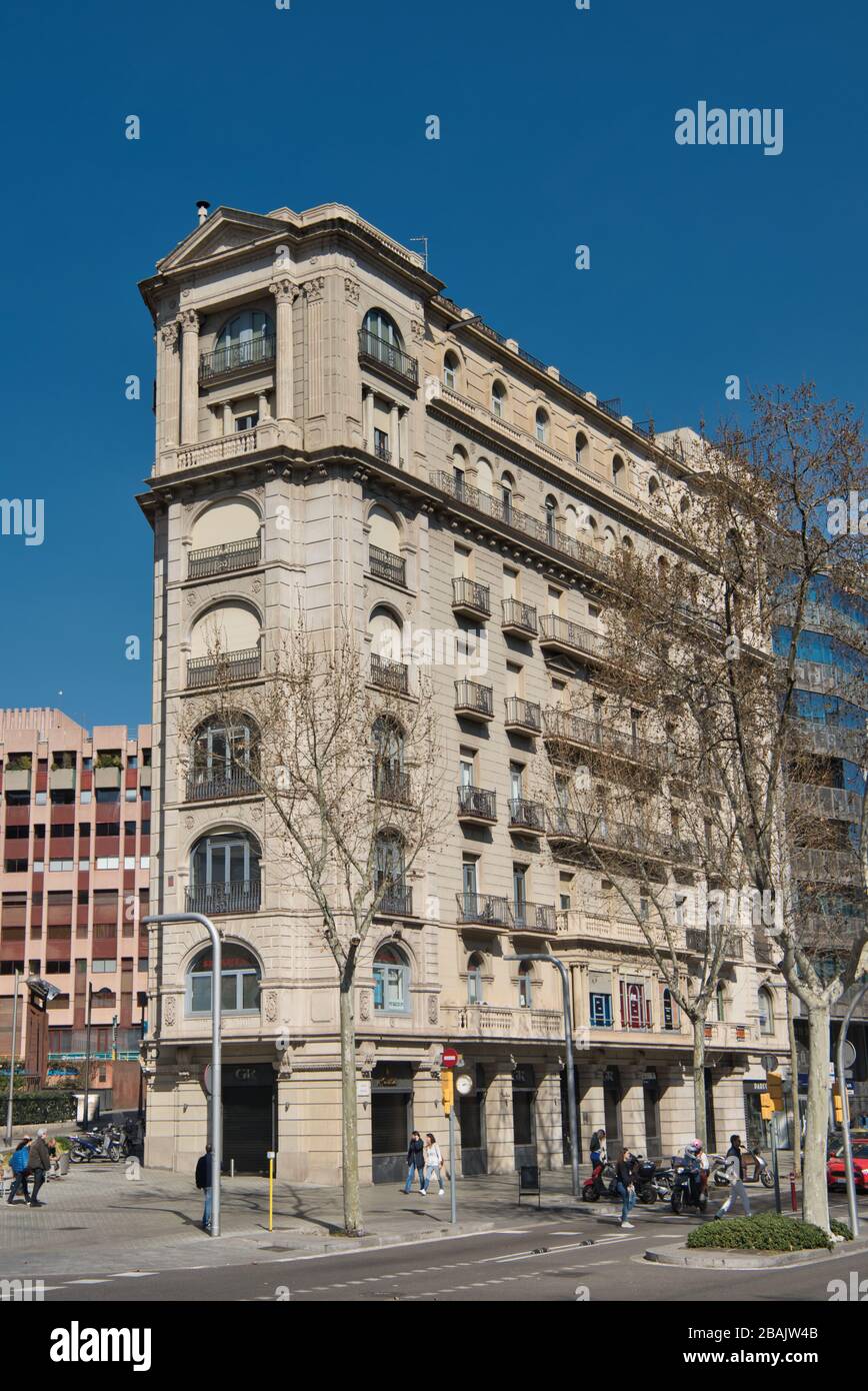 Barcelone, rue, bâtiment, Catalogne Banque D'Images