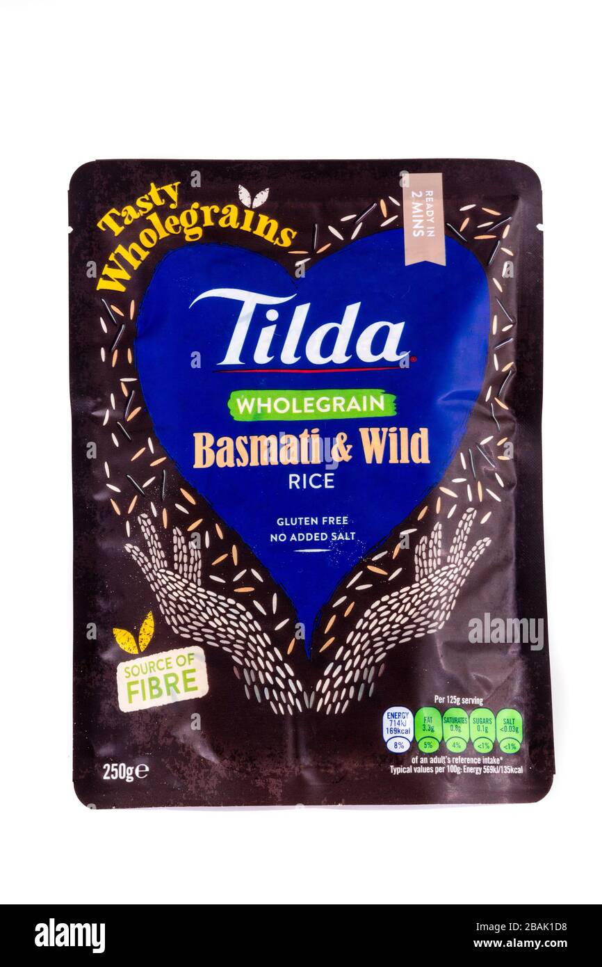 Paquet de riz basmati sans gluten tilda Banque de photographies et d’images à haute résolution