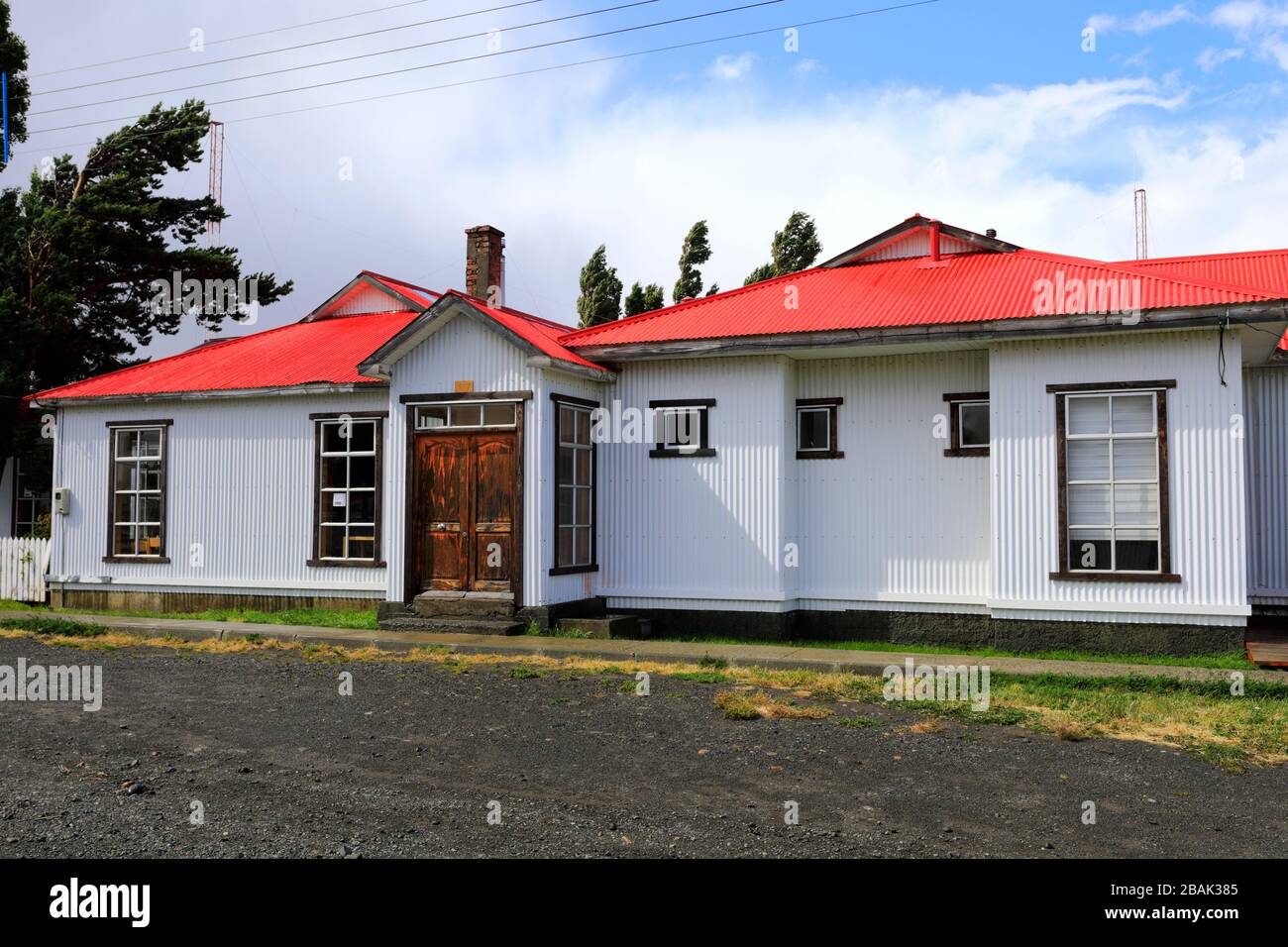 Le Musée Municipal de Cerro Castillo ville, Patagonia, Chili, Amérique du Sud Banque D'Images