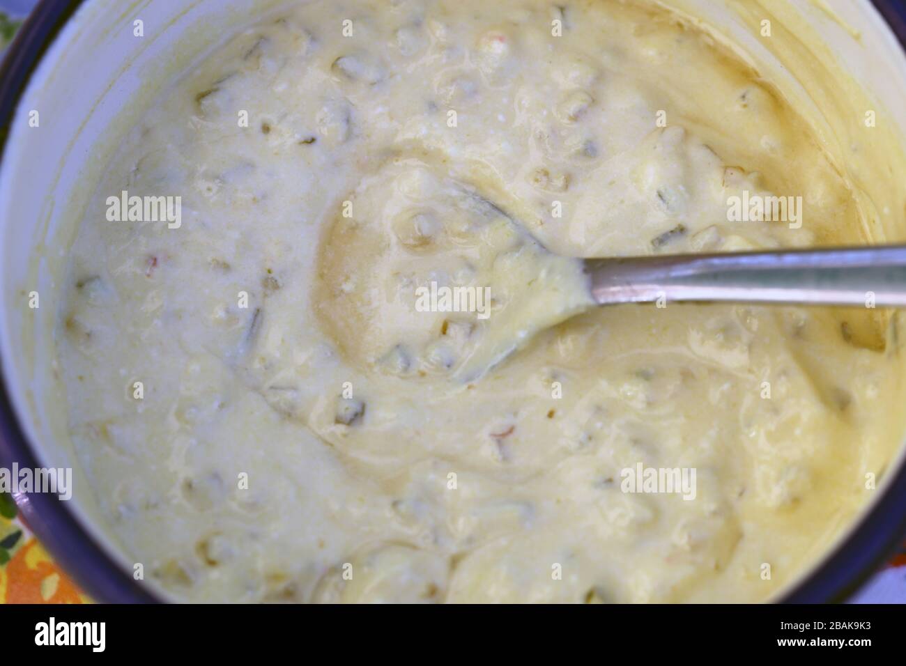 Cuisine traditionnelle finlandaise d'été chaque Finn aime profiter pendant la fête de mi-été et l'été en général. Délicieuse sauce aux champignons maison. Banque D'Images