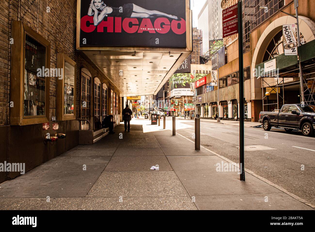 Les spectacles de Broadway sont fermés Banque D'Images