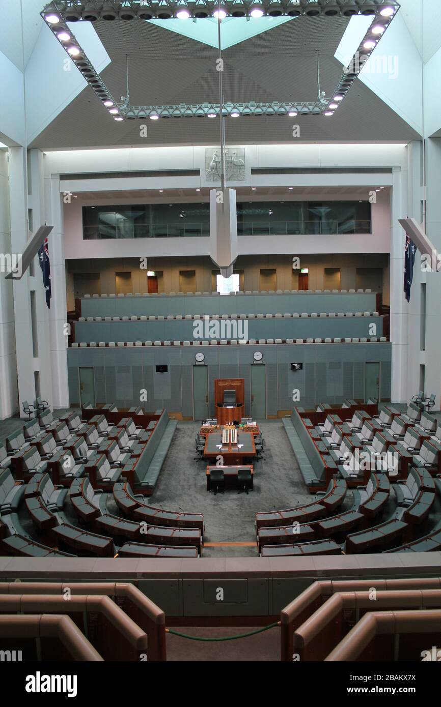 Parlement australien dans la capitale Canberra, Australie Banque D'Images