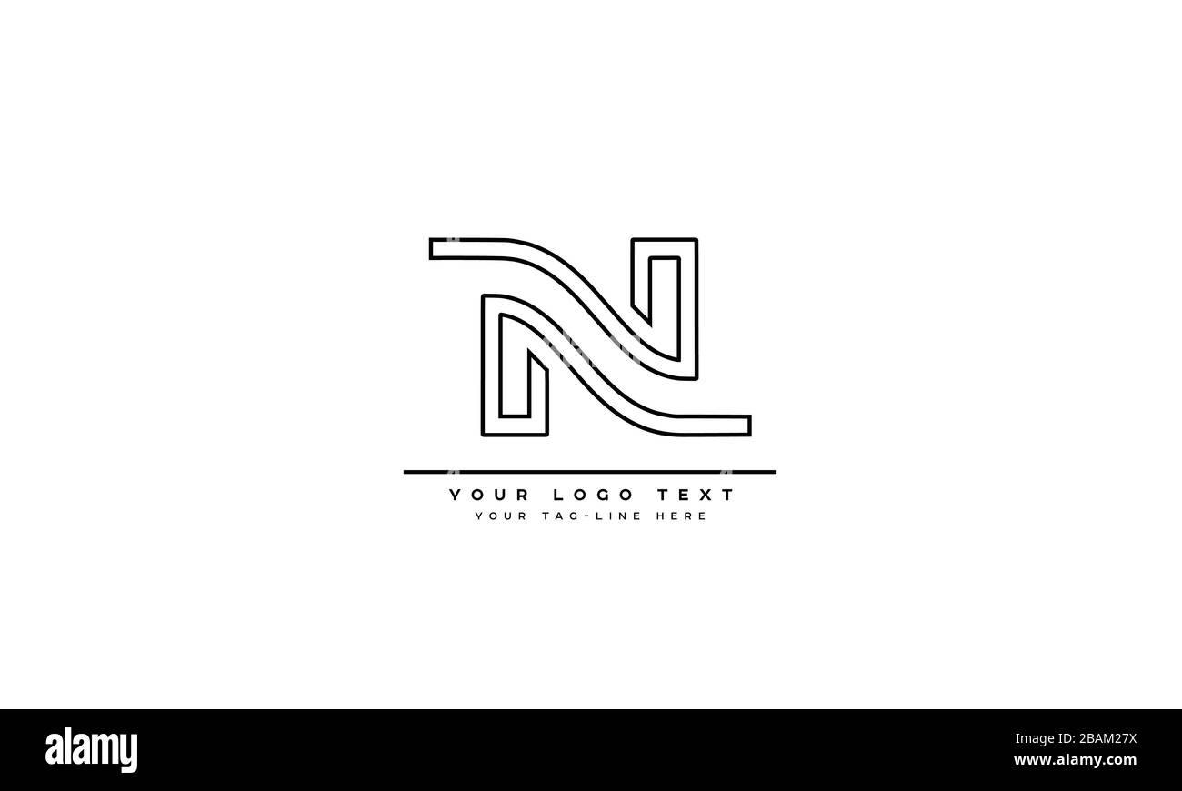 Lettre abstraite N, logo NN Design Illustration de Vecteur