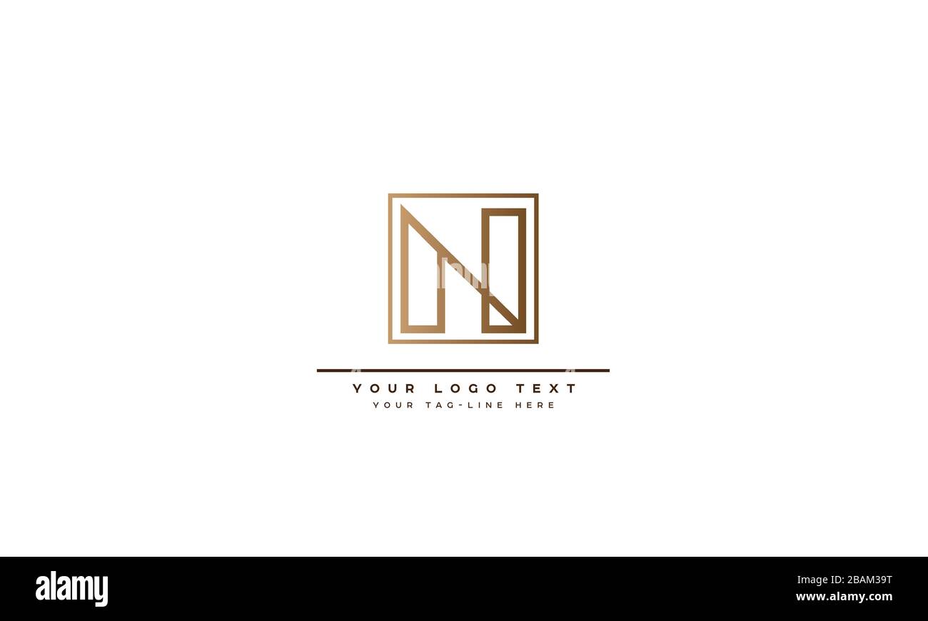 Lettre abstraite N, logo NN Design Illustration de Vecteur
