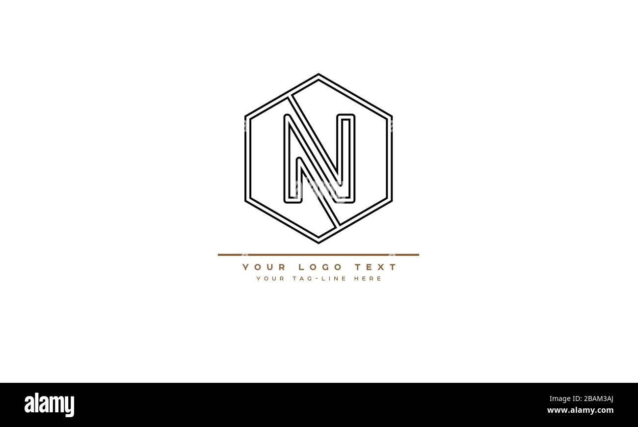 Lettre abstraite N, logo NN Design Illustration de Vecteur