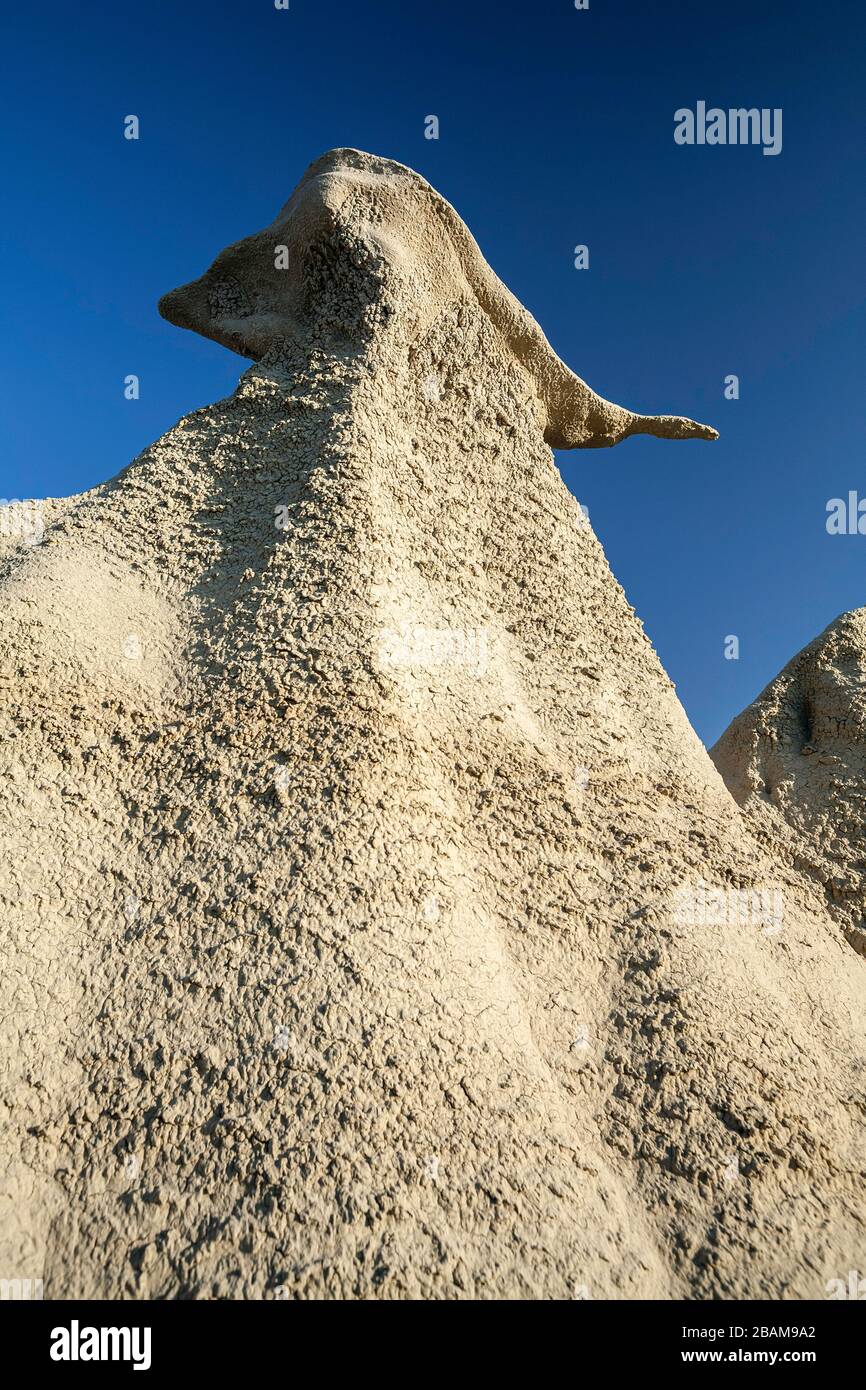 Socle de roche, Bisti de-Na-Zin Wilderness Area, Nouveau Mexique États-Unis Banque D'Images