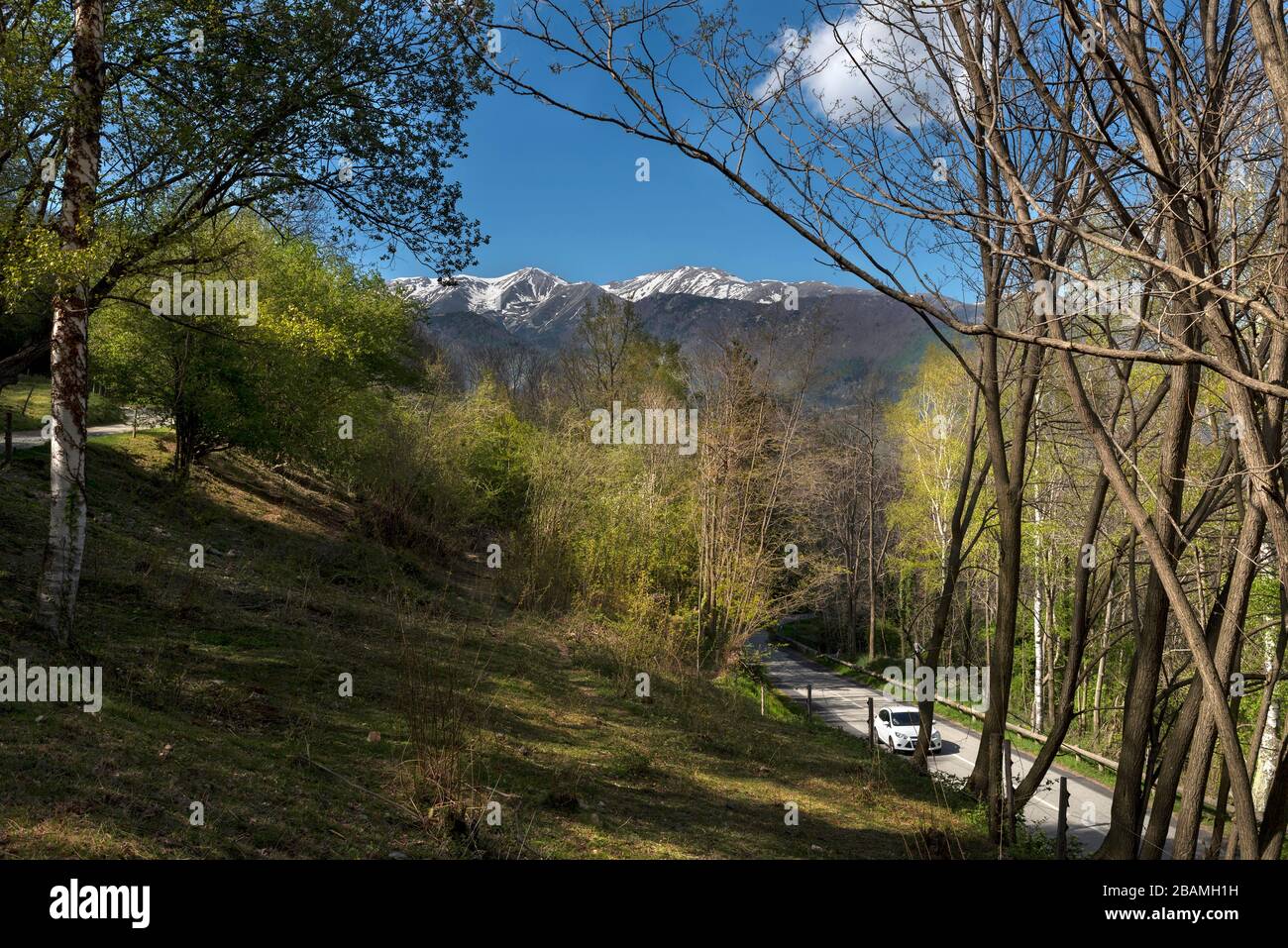 Camí de la Retirada de Molló a Prats de Molló pel Coll d'Ares, Catalogne, Europe Banque D'Images