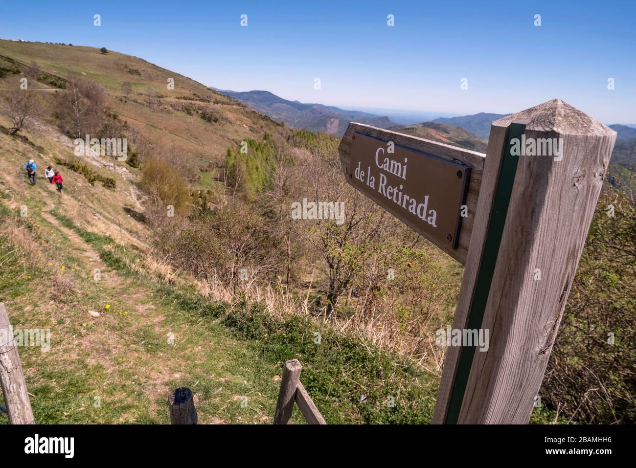 Camí de la Retirada de Molló a Prats de Molló pel Coll d'Ares, Catalogne, Europe Banque D'Images