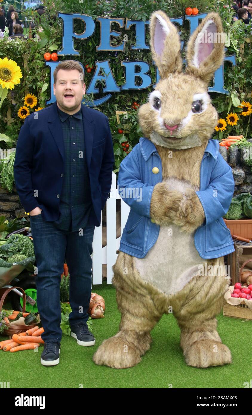 11 mars 2018 - Londres, Angleterre, Royaume-Uni - Peter Rabbit UK Gala Premiere Salons photo: James Corden Banque D'Images