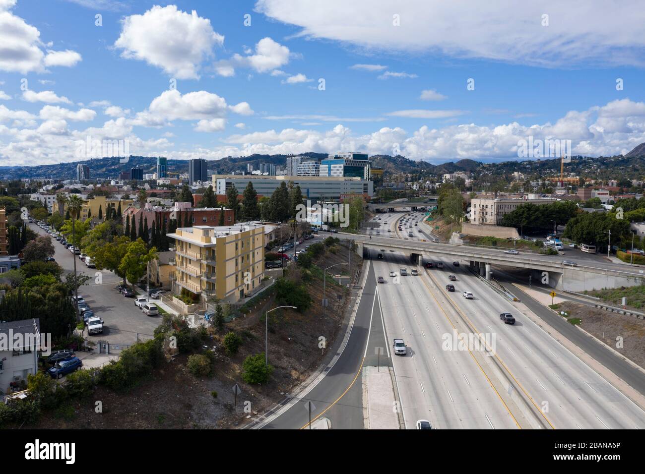 101 Freeway Hollywood Los Angeles Banque D'Images