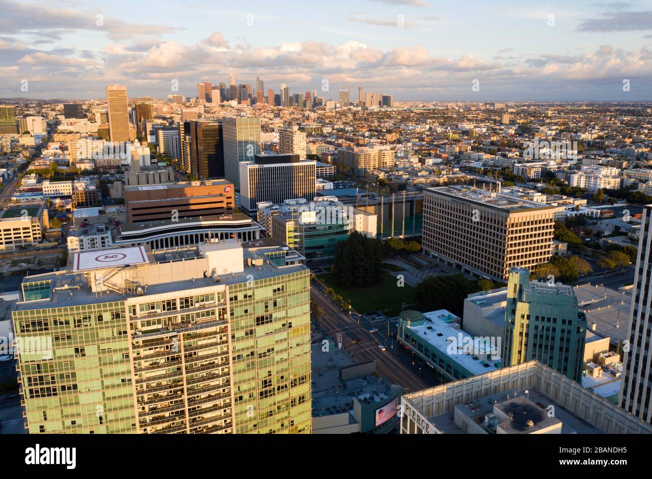 Corridor du Wilshire Boulevard, Coréens, Los Angeles Banque D'Images