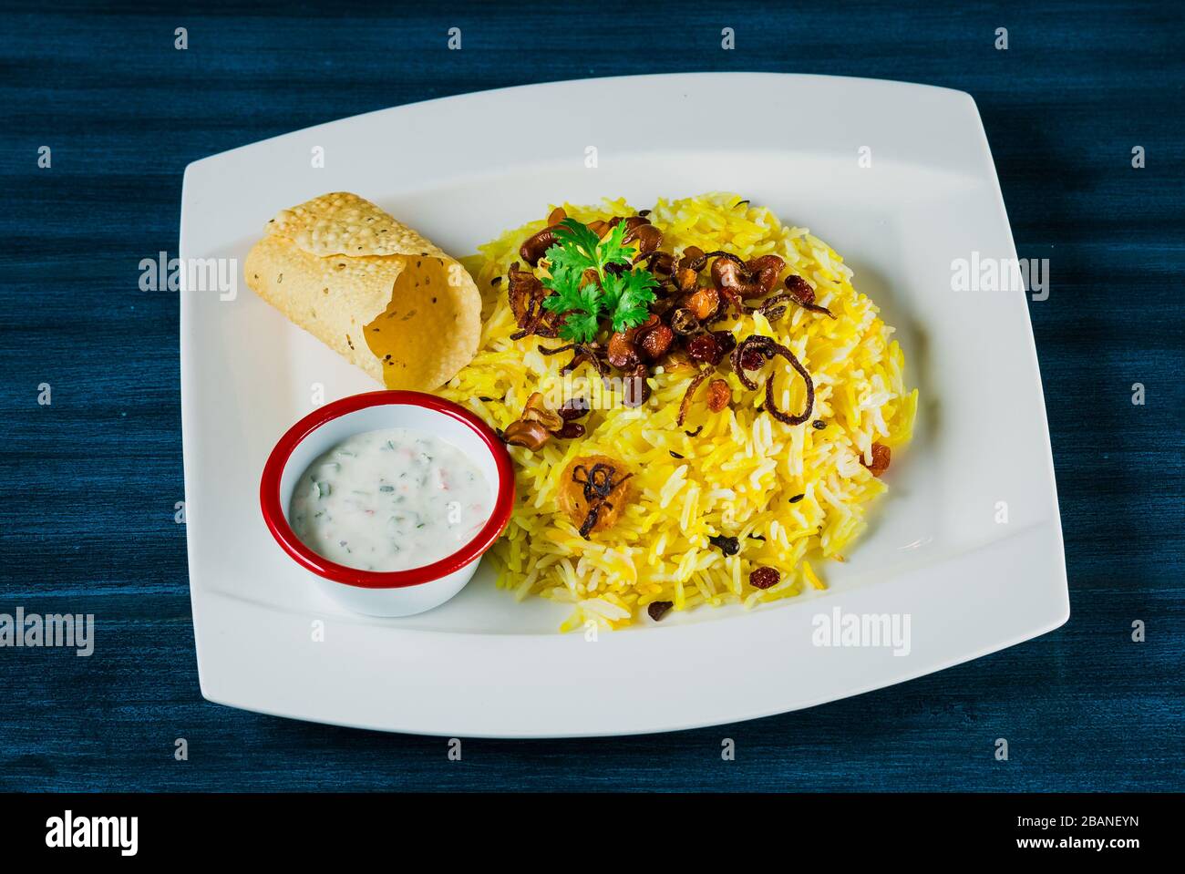 Biryani de légumes à handi Biryani. Banque D'Images