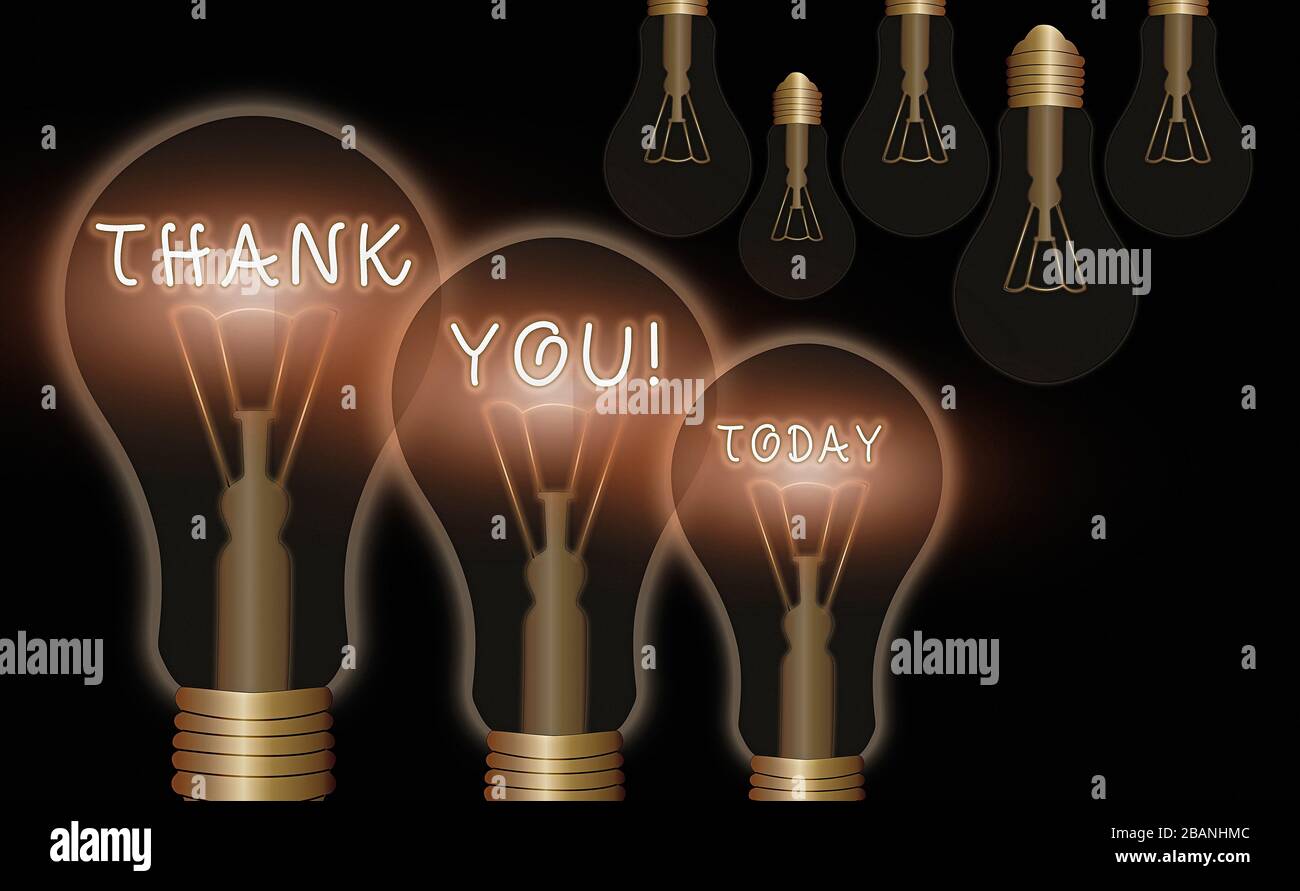 L'écriture de texte Word vous remercie. Photo d'affaires mettant en valeur l'expression polie utilisé lors de la reconnaissance de service cadeaux compliment Banque D'Images