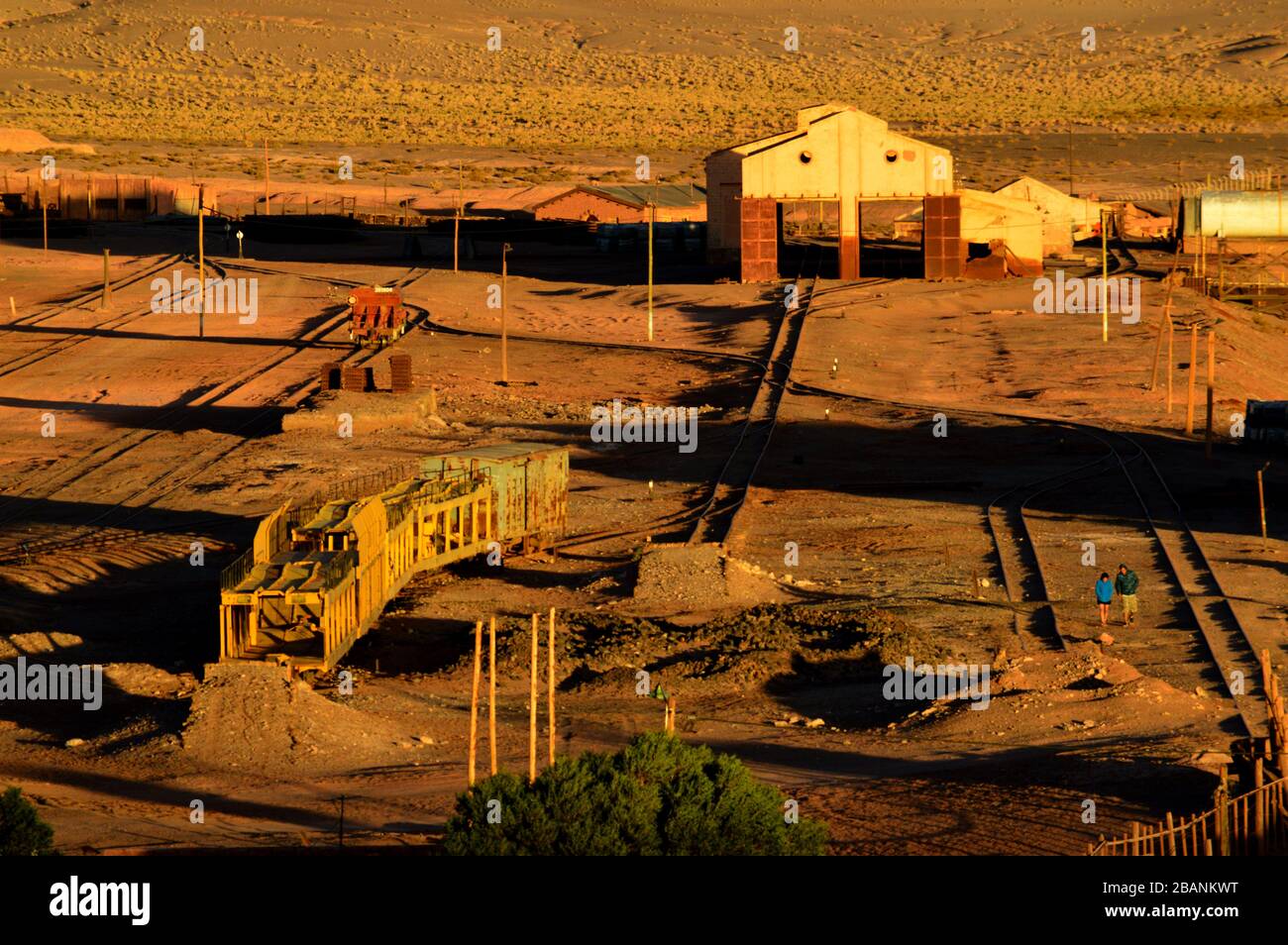 La gare vue du point de vue. Tolar Grande, Salta, Argentine. Banque D'Images