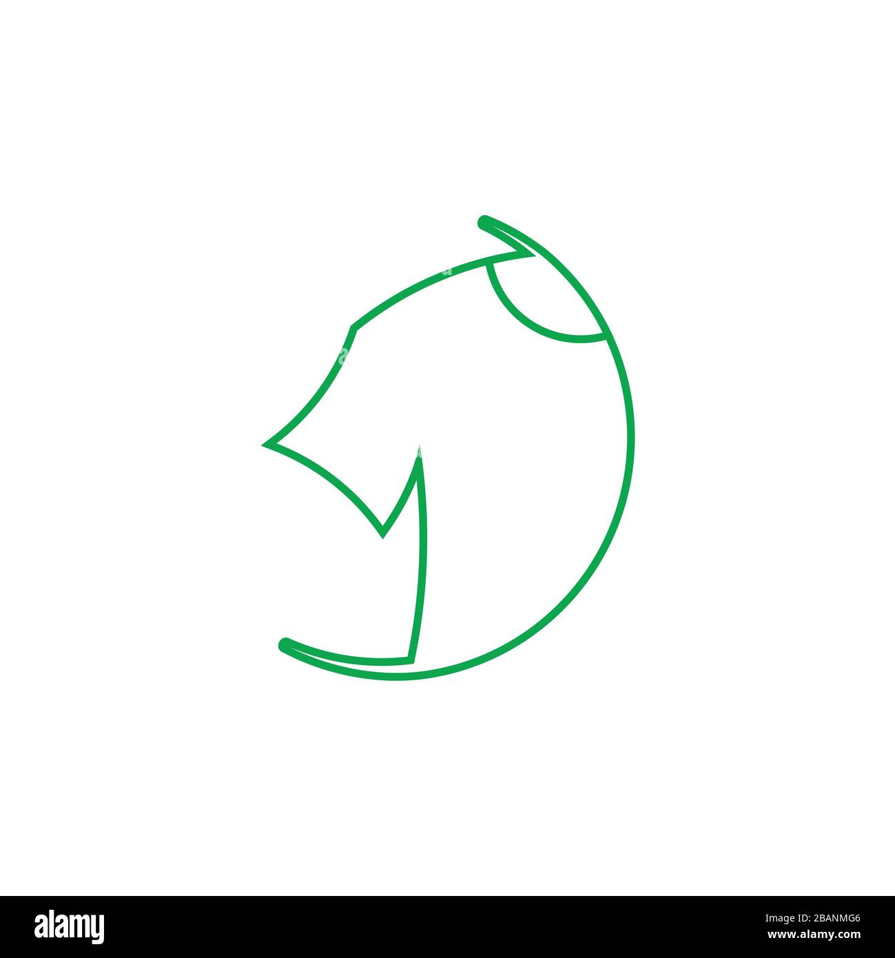 t-shirt coupe boucle logo vectoriel Illustration de Vecteur