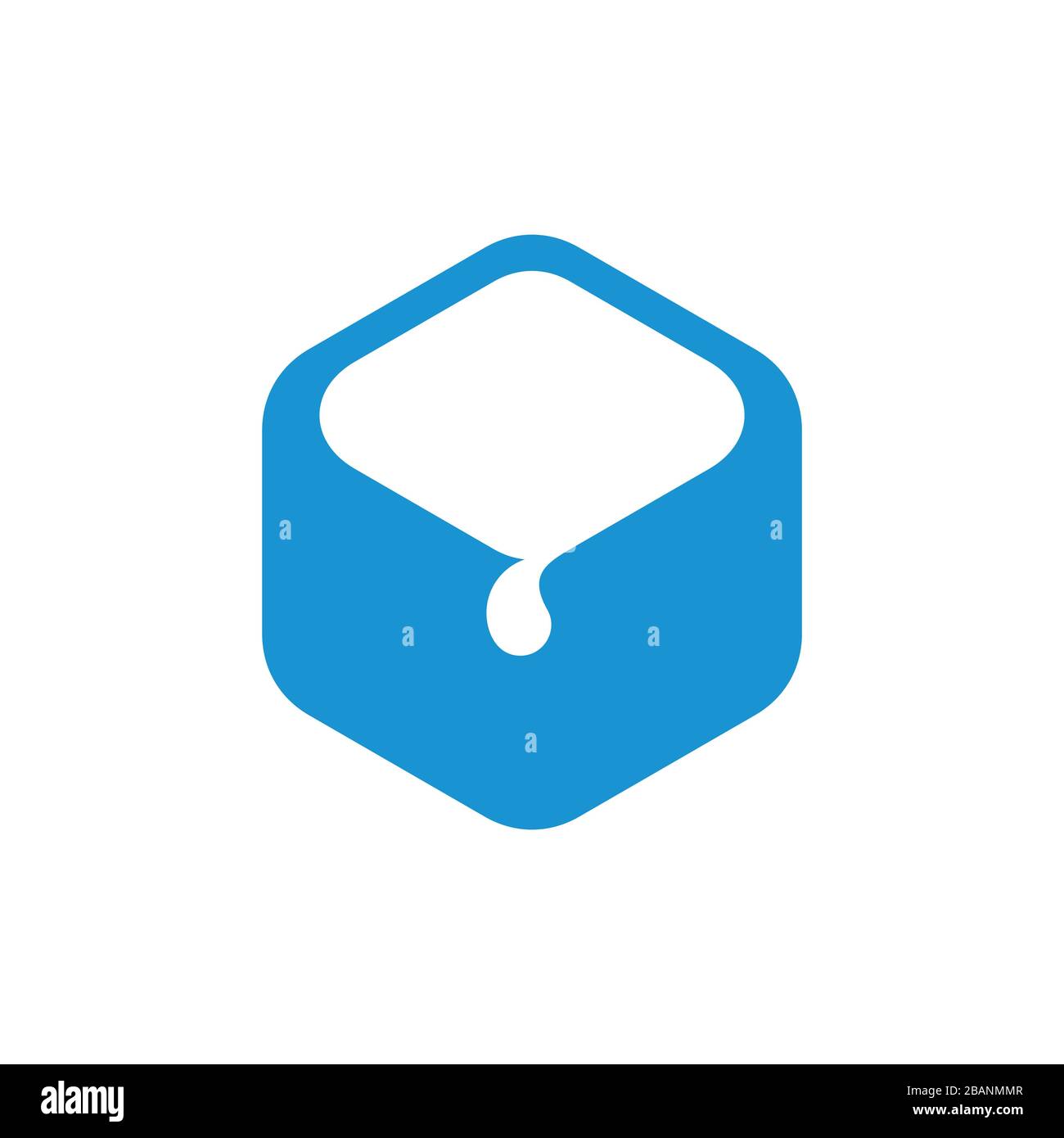 vecteur de symbole de goutte d'eau hexagonale abstrait Illustration de Vecteur