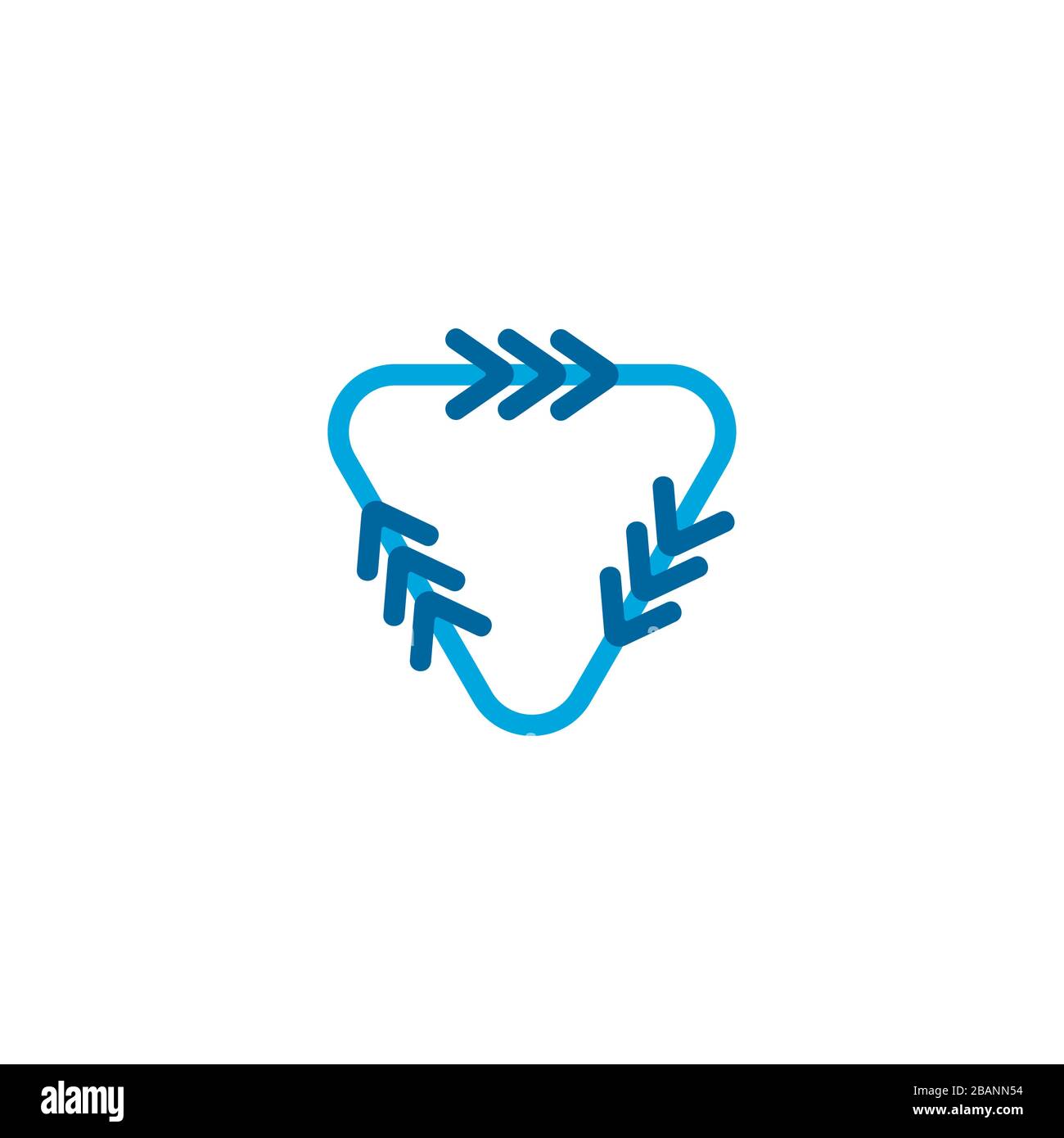 vecteur de symbole de mouvement de triangle de rotation Illustration de Vecteur