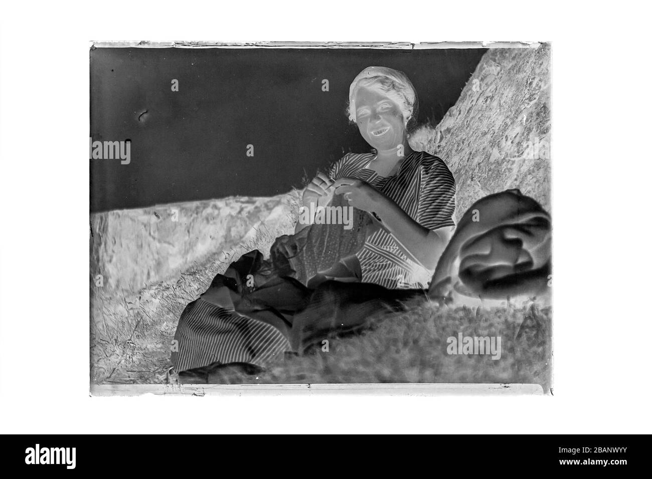 Plaque de verre négative Banque D'Images