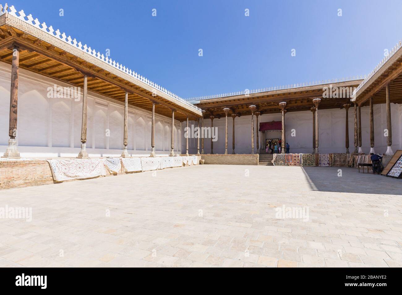 Réception et cour de couronnement, dans la forteresse d'Ark, Boukhara, Buchara, Ouzbékistan, Asie centrale, Asie Banque D'Images