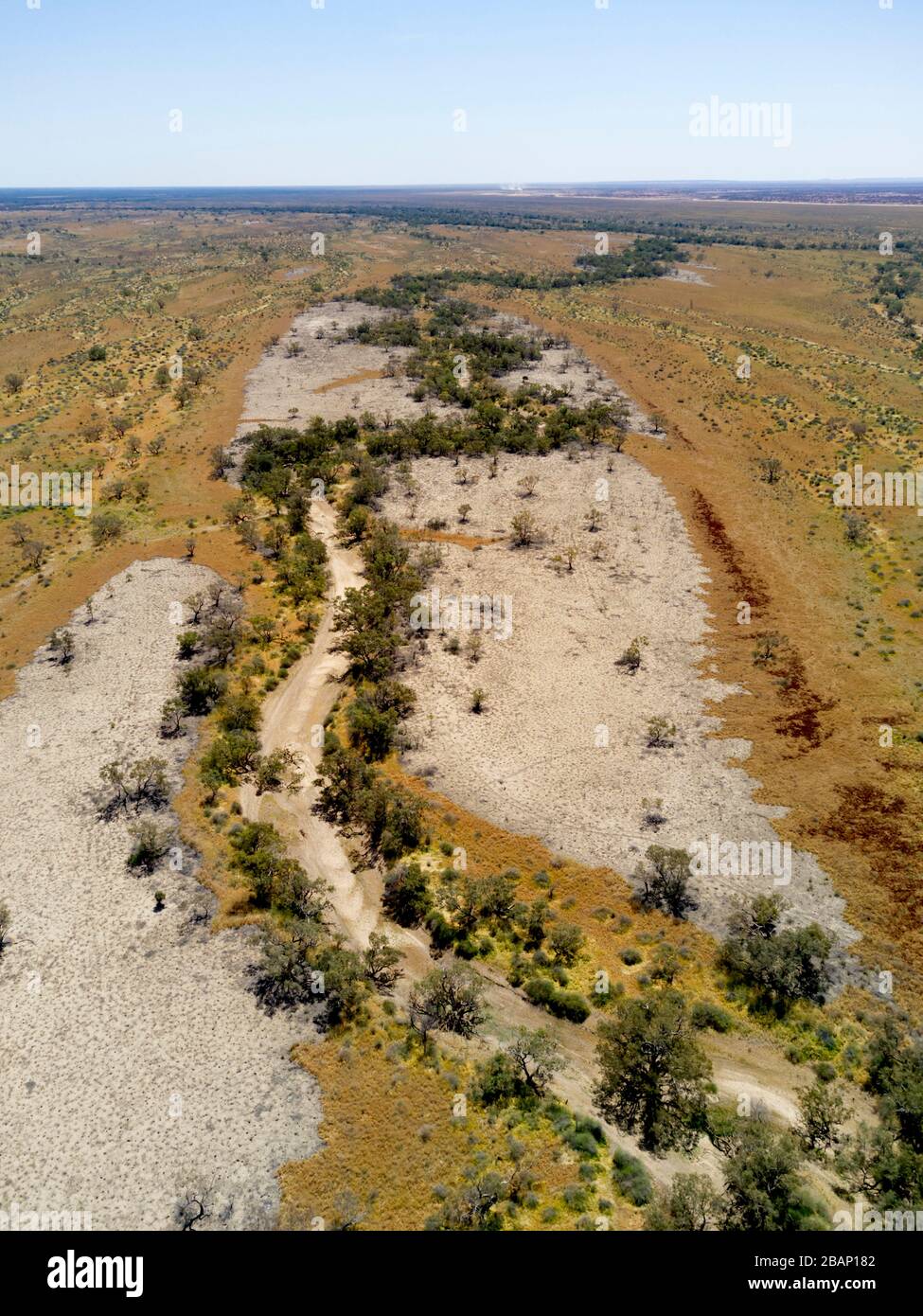 Antenne des plaines inondées de Coopers Creek Western Queensland Australie Banque D'Images