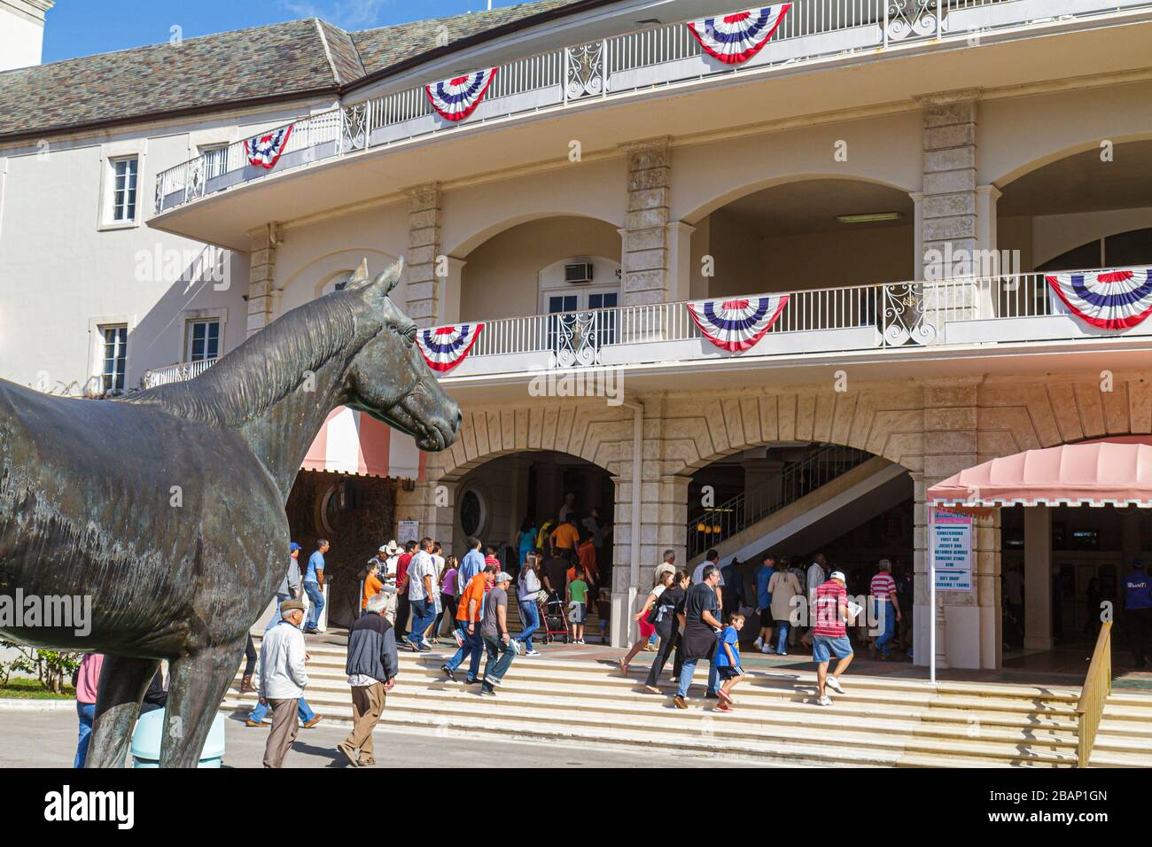 Miami Florida Hialeah Miami Hialeah Park Course De Chevaux De Quartier Hippodrome Statue Citation Fl Photo Stock Alamy