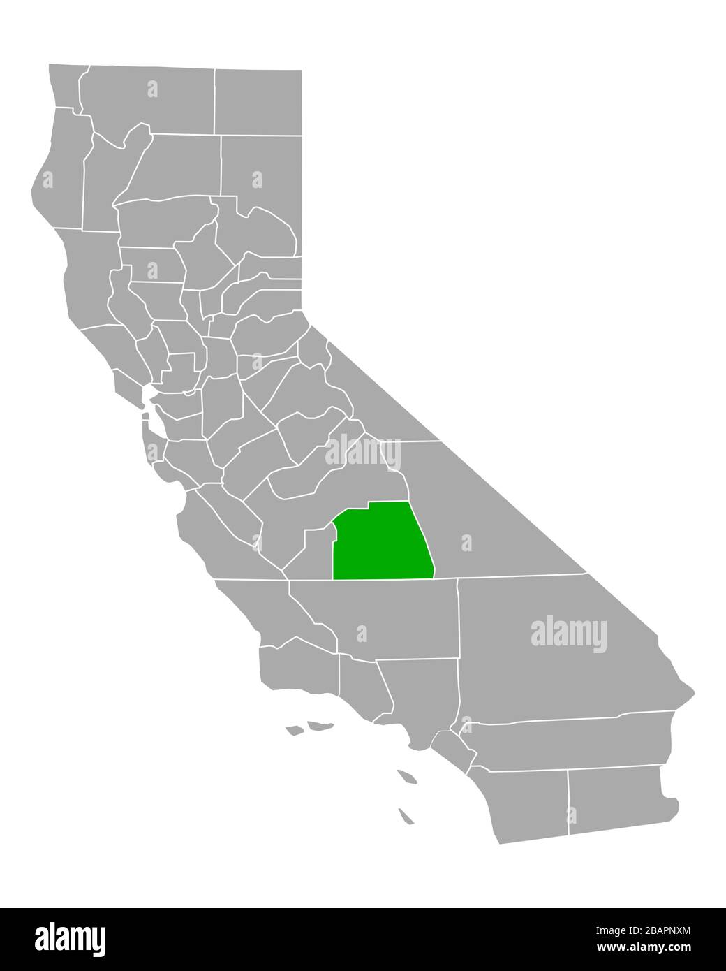 Carte de Tulare en Californie Banque D'Images